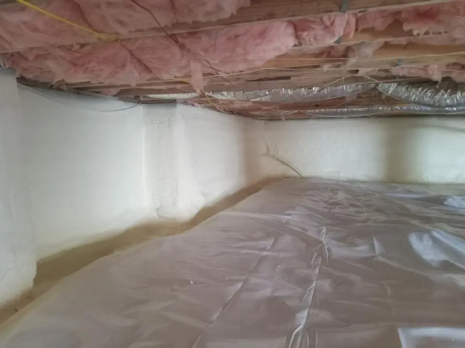 Crawl space encapsulation with closed-cell spray foam for Storm Damage Roof Repair in University of California-Santa Barbara